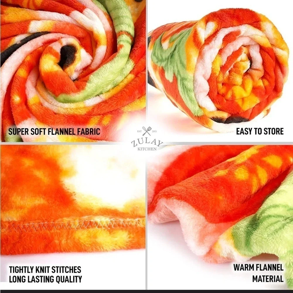 Zulay Kitchen Loaded Pizza Blanket 60 Inch Novelty Big Blanket For Adult  Kids